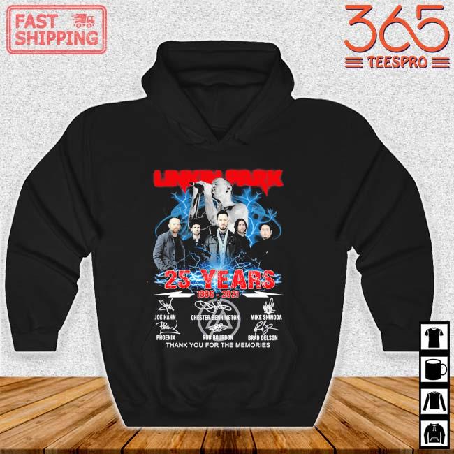 Linkin Park 25 years 1996-2021 thank you for the memories signatures s Hoodie den