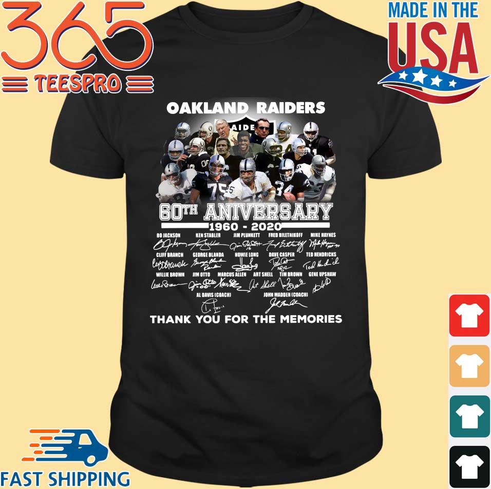 Oakland Raiders 60th Anniversary 1960 2020 Signature Thank You For The ...