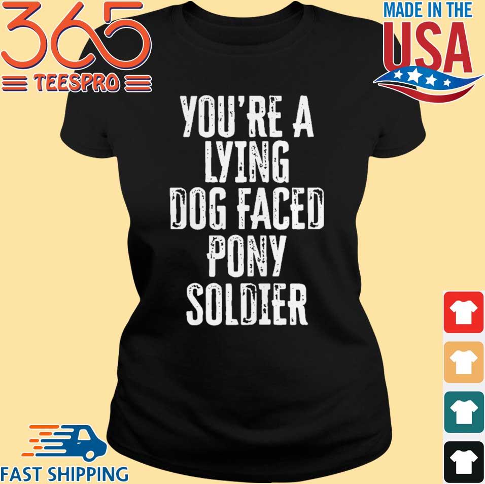 lying dog faced pony soldier tee shirt